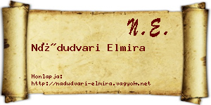 Nádudvari Elmira névjegykártya